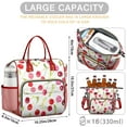 thumbnail image 5 of Large Insulated Tote Bag with Cherry Print - Leakproof Cooler Bag for Lunch, Picnic & Travel, Waterproof Thermal Tote with Multi-Pocket for Office, Outdoor, Cute Sweet Red Pink Aesthetic Fruit Pattern, 5 of 6
