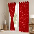 thumbnail image 3 of Manfei Modern Stars Polka Dot Curtains and Drapes Pack of 2 (52x63 Each),Galaxy Theme Black Out Curtains,Red White, 3 of 6