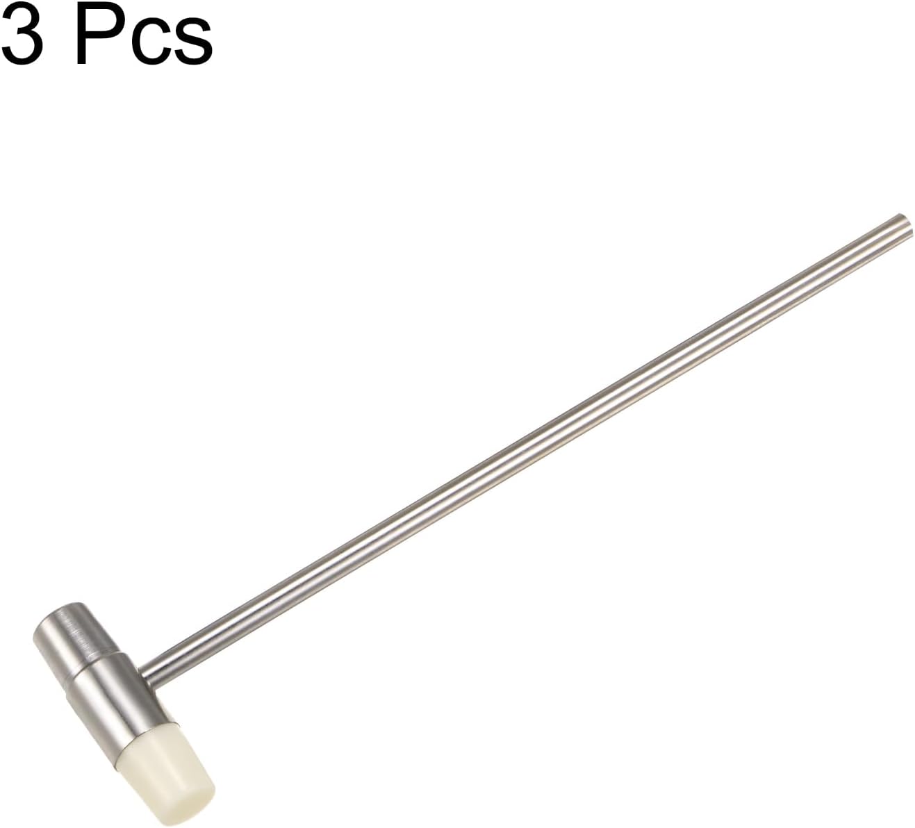 Marteau à Double Tête Souple/Dure - 7 Pouces (180 Mm) - Pour Bijoux, Montres, Travail Du Bois - Tête Ronde En Plastique Et Métal