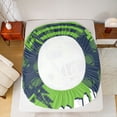 thumbnail image 5 of jejeloiu Rugby Sports City Twin Sheet Sets,Green Sport Helmet Bedding For Football Lover 3 Pieces, 5 of 7