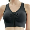 Baywell Women's Zipper Front Closure Sports Bra Racerback Yoga Bras