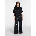 thumbnail image 2 of Way to Celebrate Women's Hacci Knit Short Sleeve Sleep Top, Sizes XS to 3X, 2 of 5