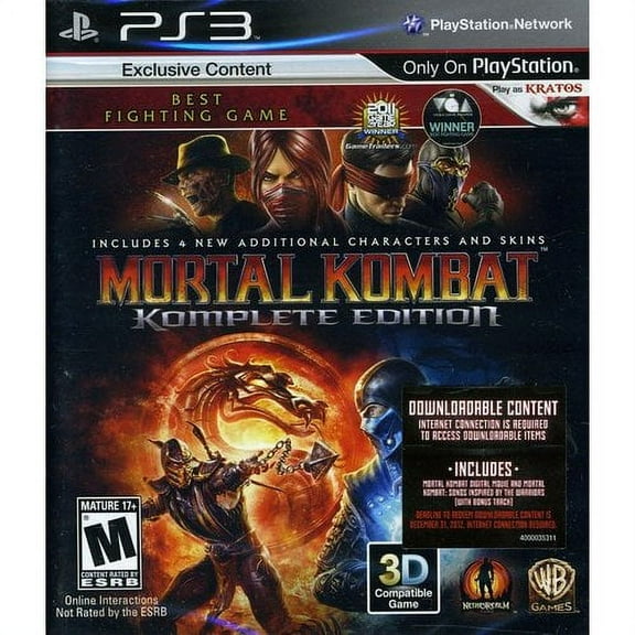 Mortal Kombat Komplete Edition Warner Bros PlayStation 3 883929239061