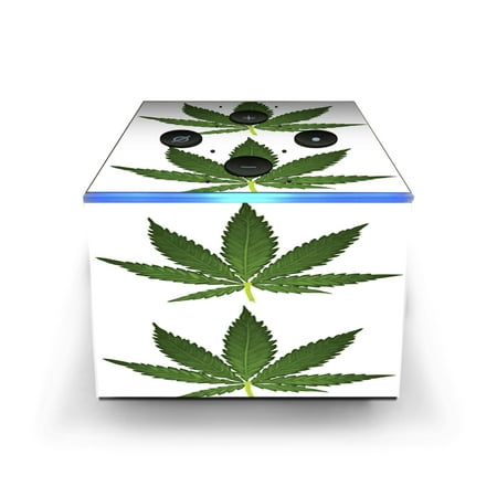 Skin Decal for Amazon Fire TV CUBE + REMOTE / Pot Leaf Weed Marijuana