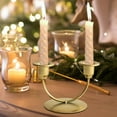 thumbnail image 4 of kladzum Christmas Candle Holder, U-Shape Candle Holders 5.3"x4" Iron Candlestick Holders, Exquisite Candlesticks with 2 Heads for Holiday Party Dinner Table Decoration, 4 of 9