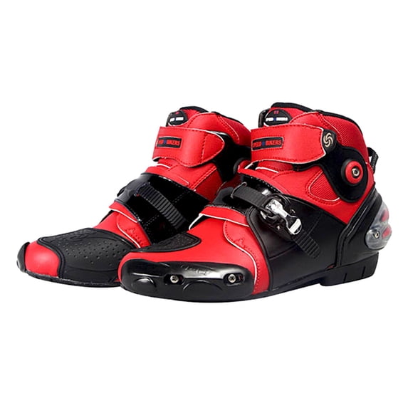 NEW Men's Motorcycle Racing Boots A9003 Red US 9.5 EU 43 UK 8.5