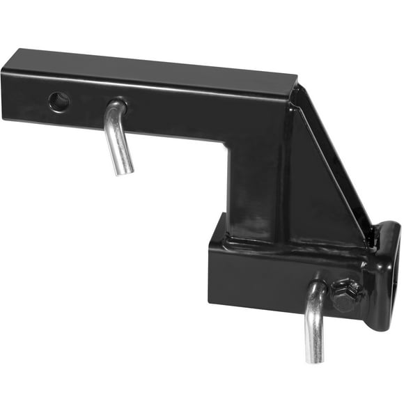 KFFKFF Trailer Hitch Elevator, Compatible with 2" Receiver, Offers 6" Elevation, Trailer Receiver Hitch Lengthening Adapter, Provides 7" and 9" Extension Distance, Supports up to 4000 lbs, Black