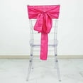 thumbnail image 6 of Balsa Circle 5 Fuchsia Accordion Crinkle Taffeta Chair Sashes Wedding, 6 of 8