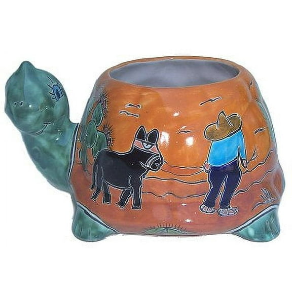 Desert Turtle Talavera Ceramic Planter