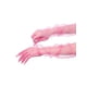 thumbnail image 4 of Guantes largos de ópera de tul INSPIRE CHIC para mujer, guantes de malla transparentes de dedo completo para la noche de boda, rosa intenso L, 4 of 6