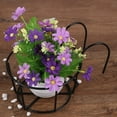 thumbnail image 6 of 4Pcs Hanging Railing Flower Pot Holders Plant Iron Racks Fence Metal Potted Stand Mounted Balcony Baskets Small, 6 of 8