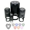 thumbnail image 1 of Heart Gem Cut Diamond Jewelry Self-Inking Rubber Stamp Ink Stamper - Fuchsia Ink - Small 3/4 Inch, 1 of 7