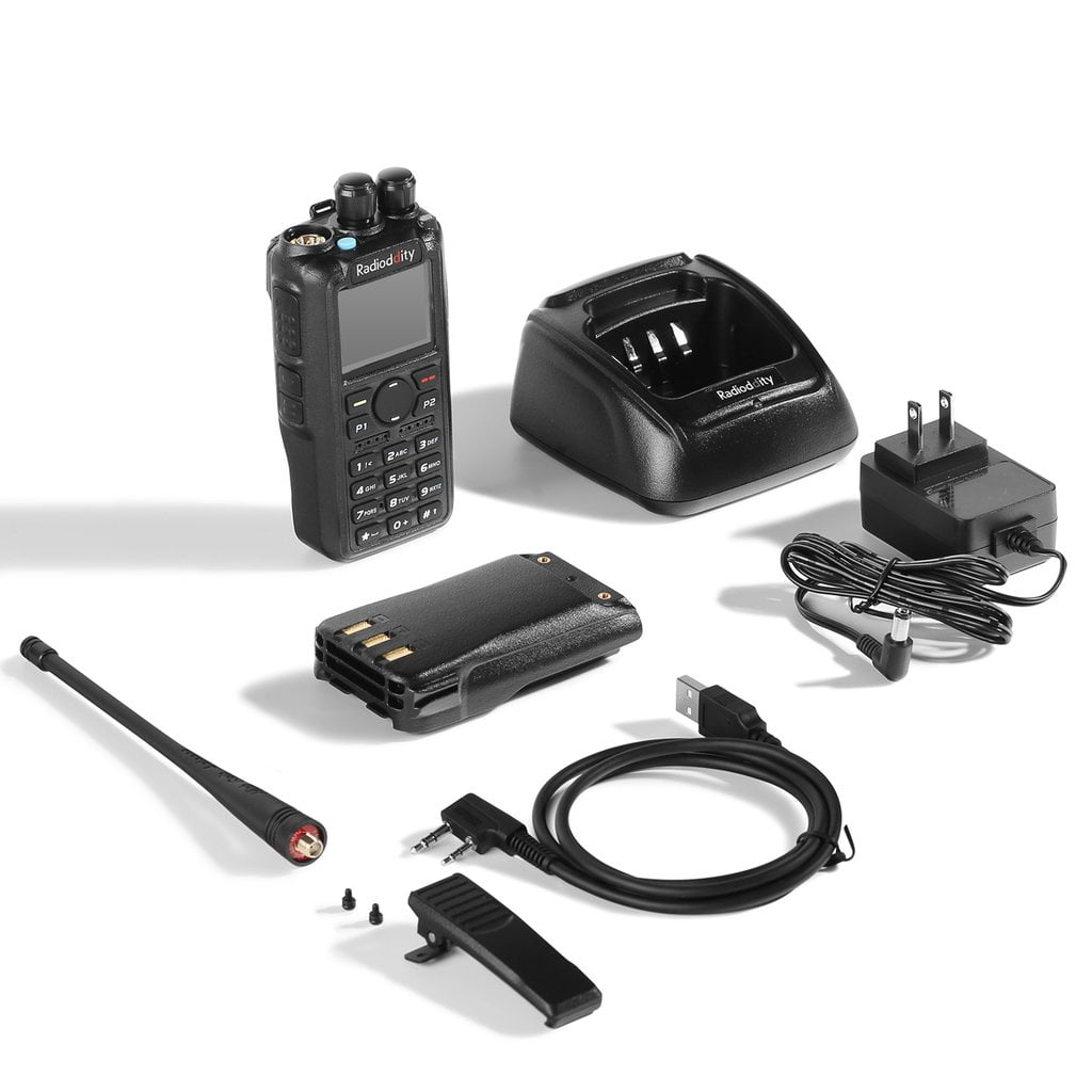 Radioddity GD-AT10G DMR Handheld Ham Radio Digital Analog Long Range 10W UHF, Tier I & II, with GPS APRS, 3100mAh Rechargeable Battery, Work with Hotspot
