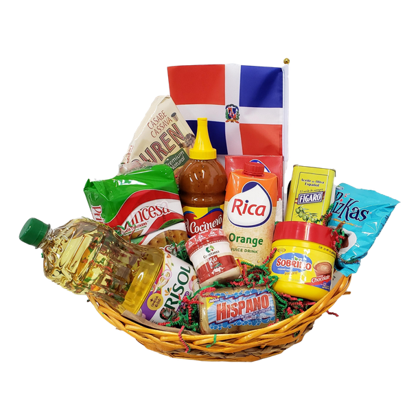 Canasta para Regalo con surtido de productos dominicanos 12 Productos