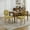 Olive Green, variant on 2 PCS Olive Green French Style Dining Chairs, Solid Rubberwood Frame with Antique Finish, Linen Fabric Upholstered Seat, Set of 2 for Dining Room
