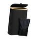 thumbnail image 2 of Cesta para la ropa sucia, cesto para ropa sucia con tapa, cesta para organizar el almacenamiento, organizador de almacenamiento de ropa para lavado en Negro, 2 of 9