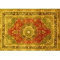 thumbnail image 1 of Ahgly Company Indoor Rectangle Medallion Yellow Traditional Area Rugs, 7' x 10', 1 of 4