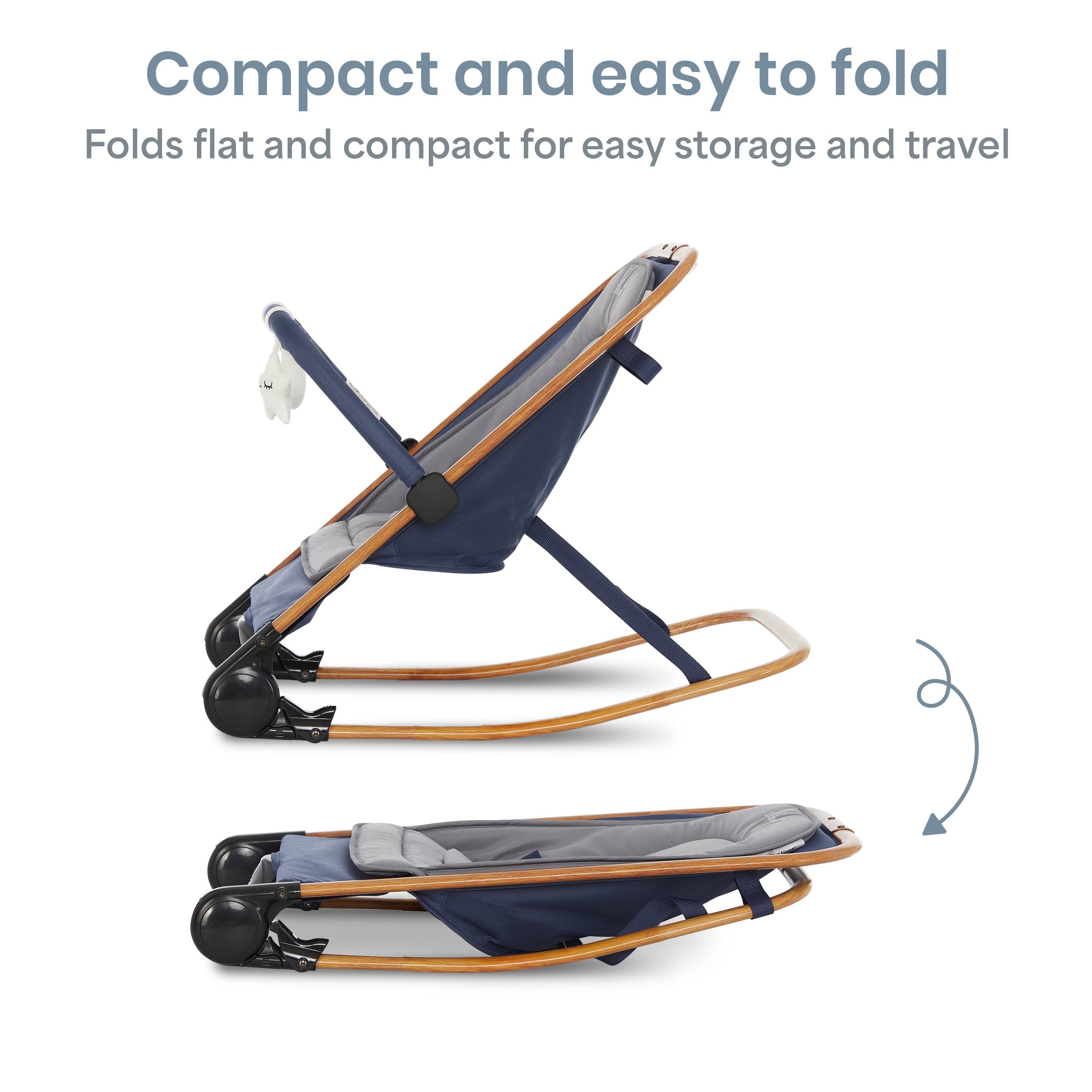 Dream on Me Rock with Me 2-in-1 Baby Rocker and Stationary Seat