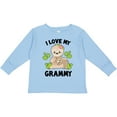 thumbnail image 3 of Inktastic Cute Sloth I Love My Grammy with Green Leaves Boys or Girls Long Sleeve Toddler T-Shirt, 3 of 5