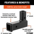 thumbnail image 2 of CURT Adaptateur de Récepteur Vertical d'Attelage de Remorque 2 Po, 2 of 4