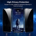 thumbnail image 2 of [1 Pack] iPhone 15 Pro Screen Protector, Privacy Screen, Tempered Glass, Full Coverage, Anti Spy, 9H Hardness, 2 of 4