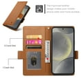 thumbnail image 3 of Allytechgroup Versatile Wallet Case for Samsung Galaxy  S24 FE, Stylish Flip Cover with Card Slots RFID Blocking Phone Case for Women Men, Brown, 3 of 6