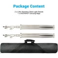 thumbnail image 2 of EACHSHOT 2-Pack Light Stand w/Carrying Bag, Stainless Steel Heavy Duty 1/4" to 3/8" Adapter for SL60W VL150W SL150W AD600BM MS300, Studio Softbox, Monolight, and Other Photographic Equipment, 2 of 8