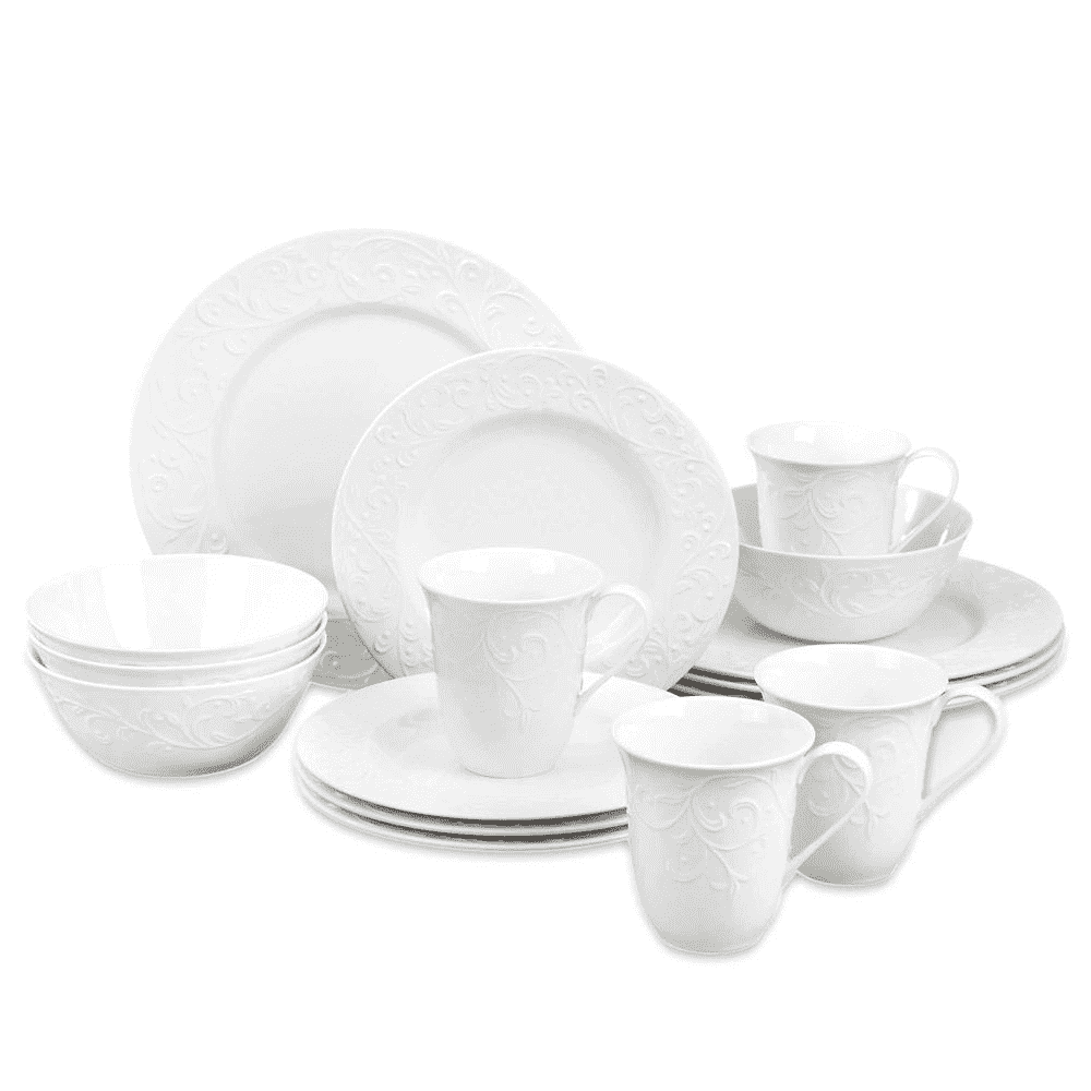 Lenox Opal Innocence Carved 16Piece Dinnerware Set