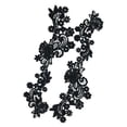 thumbnail image 1 of 2x1 Par DIY Flor Bordado Tela Coser En Coser Aplique Negro Zulema Apliques de encaje floral, 1 of 8