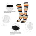 thumbnail image 6 of Easygdp Colorful Pastel Stripes Soccer Socks Sport Knee High Socks Calf Compression Athletic Socks for Men and Women, 6 of 9