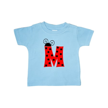 

Inktastic Cute Lady Bug Initial M Gift Baby Boy or Baby Girl T-Shirt