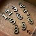 thumbnail image 3 of U8MO 50 Bronze Tone Alloy Number "0-9" Charm Pendants Craft Jewelry Making, 3 of 6
