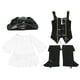thumbnail image 1 of 1 juego de disfraz de pirata para Halloween para niña, chaleco de fiesta de cosplay, disfraz de pirata medieval para niña, vestido gótico de manga larga para eventos y fiestas temáticas, 1 of 8