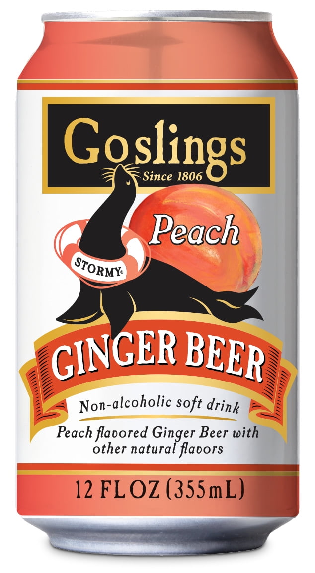 Goslings Stormy Peach Ginger Beer, 6 Pack of 12 fl. oz Aluminum Cans