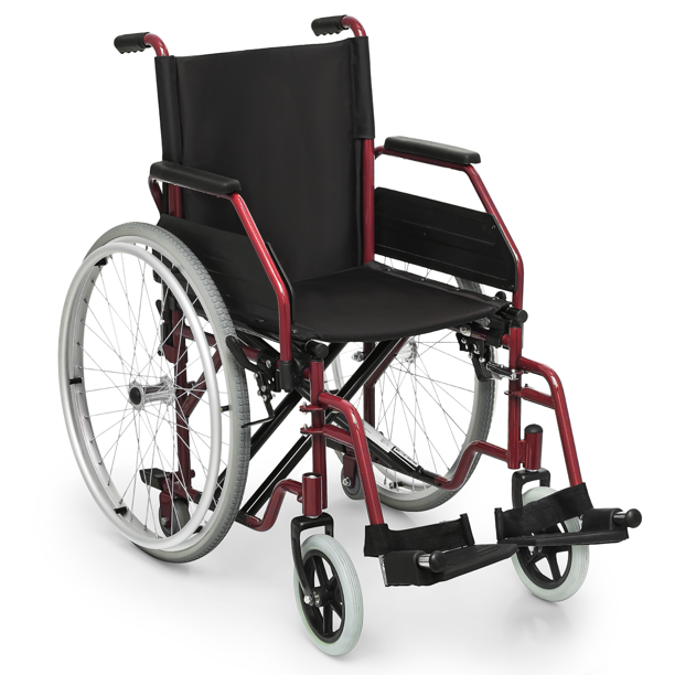 Monicare *FDA APPROVED* Transport Wheelchair with Flip Back Armrest