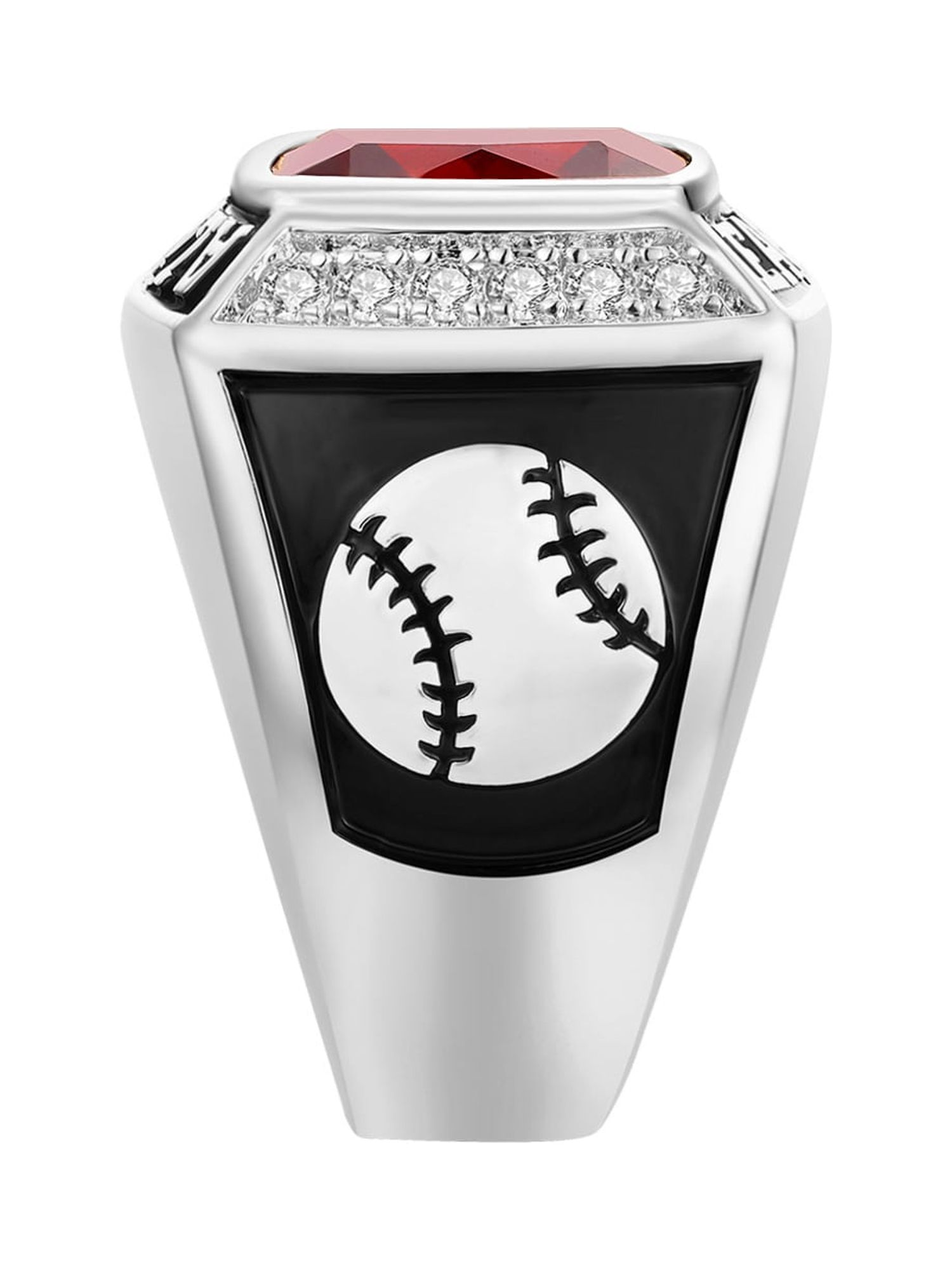 Order Now for 2025 Graduation, Freestyle Men's CZ Square Birthstone Class Ring, Personalized, High School or College
