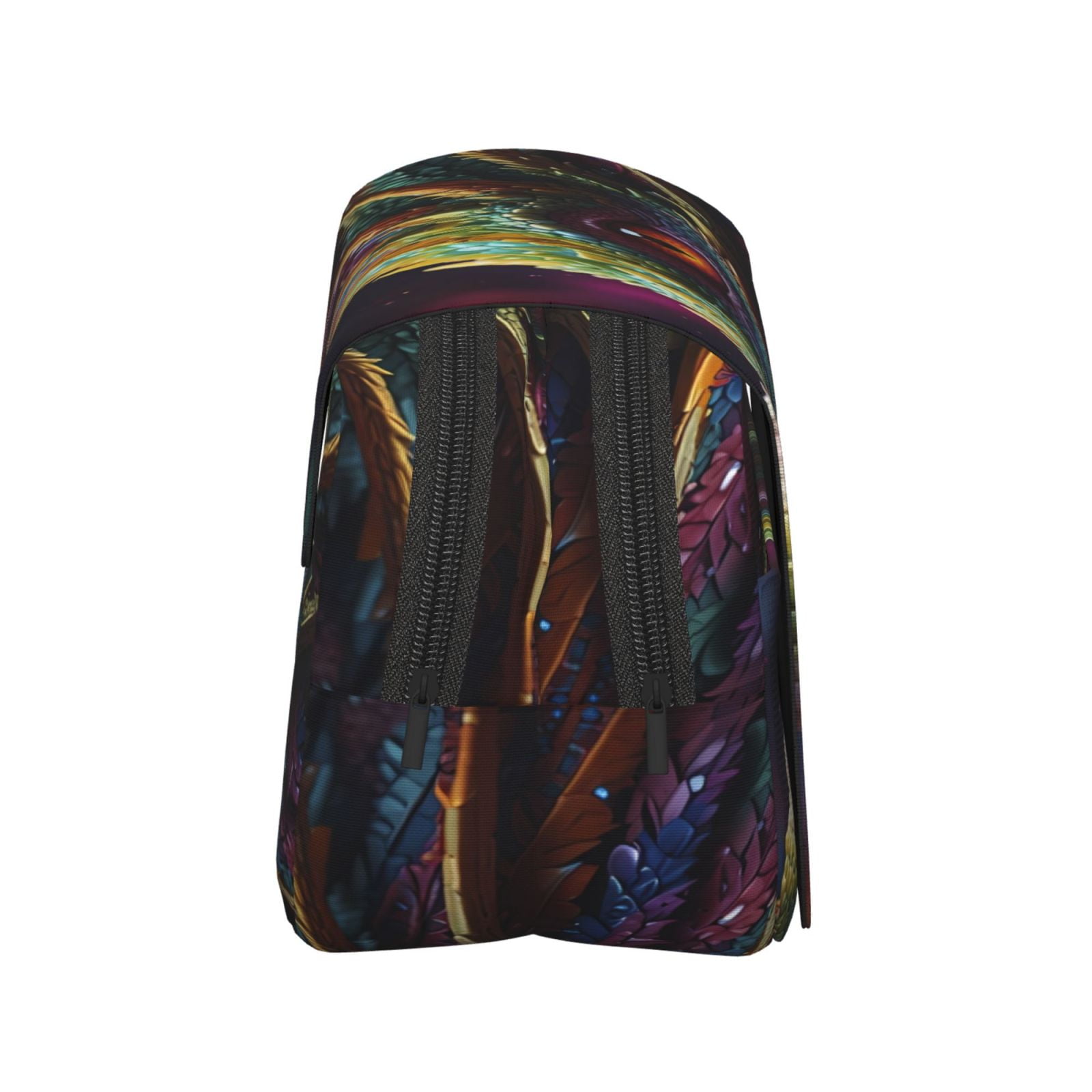 Rateoe Colorful Dragon Head Profile Pattern Double Clamshell Pen Case, Storage Organizer with Two Zipper Compartments– Holds Up to 50 Pencils & Pens