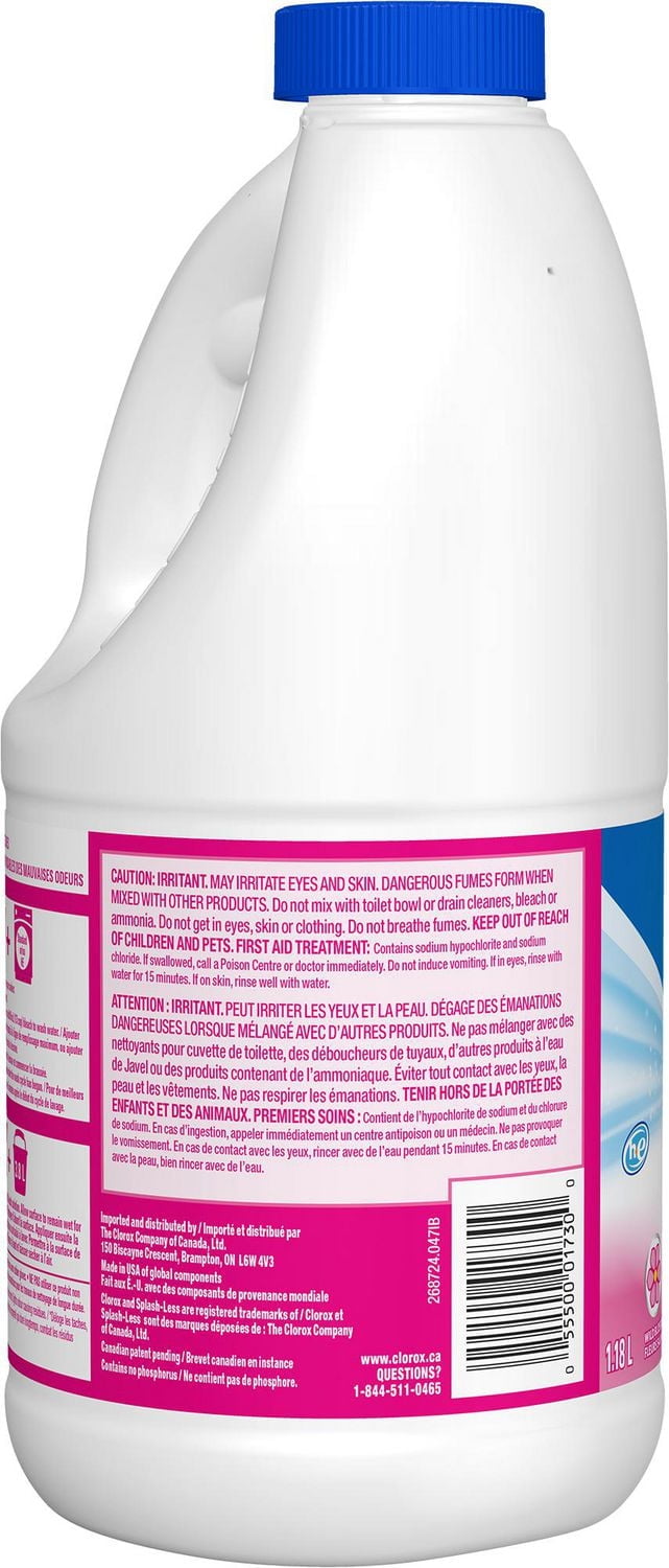 Eau de Javel concentrée Clorox® sans éclaboussures au parfum de fleurs sauvages,