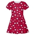 thumbnail image 4 of XEGLSBU Dresses for Girls Party 12 Girls Sleeveless Heart Print Dress Party Gown with Bow Back Elegant Tutu Skirt Red Size 2-3 Years, 4 of 4