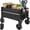 Blue, variant on Collapsible Wagon Cart with Wheels Foldable - Folding Utility Heavy Duty Wagons Carts for Grocery Sports Garden Shopping Camping Wheelbarrows (Black, 120L)