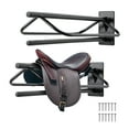 thumbnail image 1 of VEVOR Saddle Rack with Pad Bar 2 Packs Wall Mounted Horse Saddle Stand Black, 1 of 9