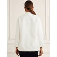 thumbnail image 3 of DARING DIVA Women's Long Sleeve Open Front Fluffy Outerwear Coats XS White, 3 of 6