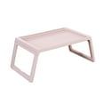 thumbnail image 1 of 1Pack Pink Plastic Foldable Bed Table for Decoration Display 21.3x14.1x10.8in, 1 of 4