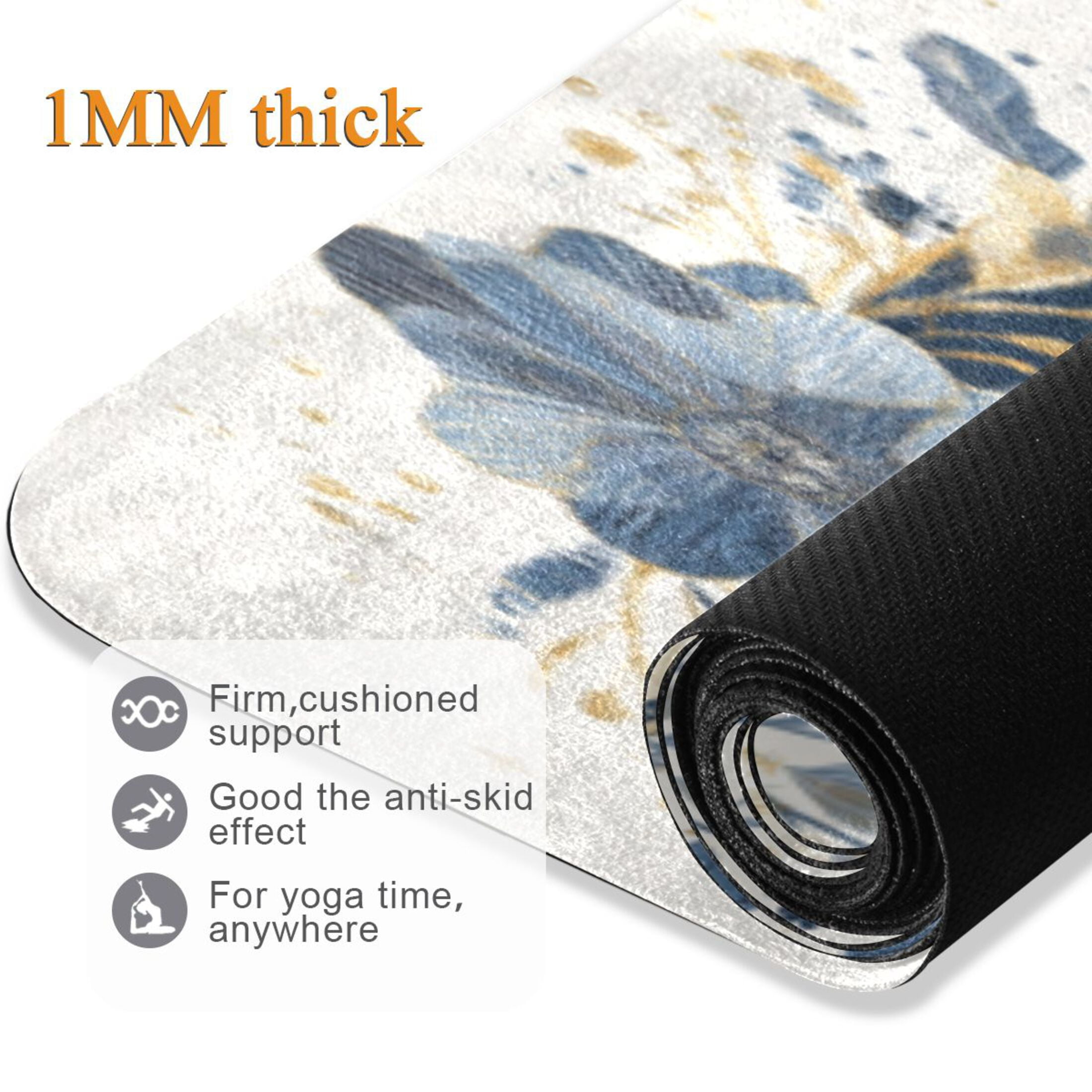BZSMCE Yoga Mat Women Fitness Mat Lunar Bloom Altar Pattern