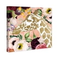 thumbnail image 3 of Giraffe Glam Floral and Botanical Wall Art Print Pink 12x12, 3 of 5
