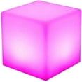 thumbnail image 3 of 17" LED Cube Chair Light Square Cube Color Changing Outdoor Furniture Stool +Remote, 3 of 10
