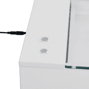Impressions Vanity SlayStation Lumina Pro 2.0 Vanity Table with RGB Light, Clear View Glass TableTop