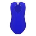 thumbnail image 4 of vastwit Kids Girls Sleeveless Ballet Leotard Mesh Splice Bodysuit Gymnastics Figure Skating Sports Tops Blue 6, 4 of 7