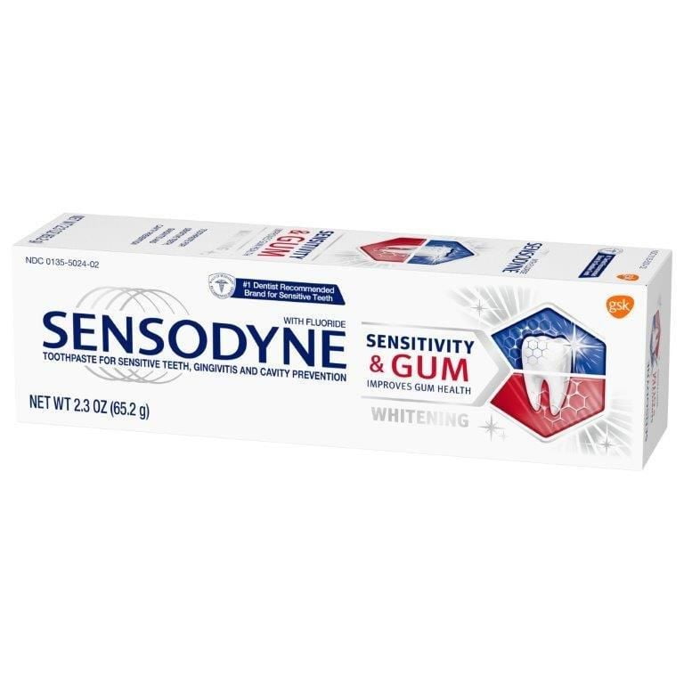 Sensodyne Sensitivity & Gum Whitening Toothpaste, 2.3 Ounces Expires
