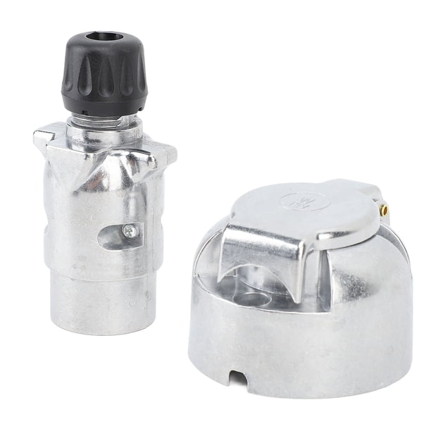 Kit De Enchufe Para Remolque, Adaptador De Conector De Cableado De Remolque De 7 Pines, Transmisión Estable, aleación De Aluminio DC12V, Resistente Para Coche